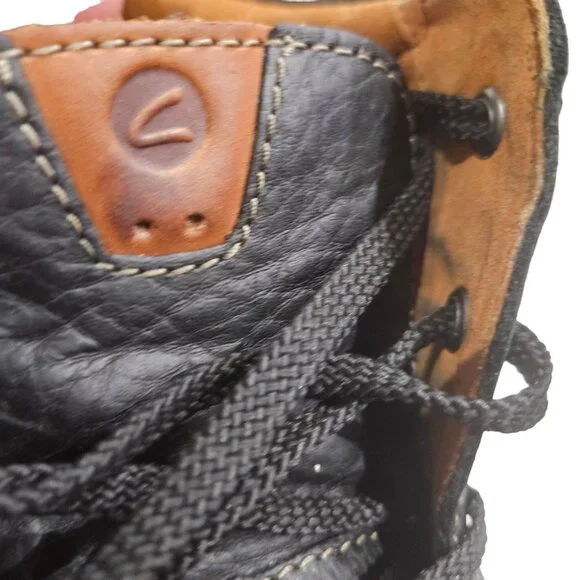 Clarks Men's Black Leather Chukka Boots Size 12 M - Picture 4 of 4